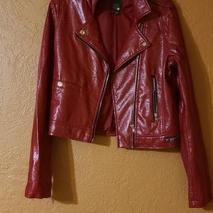Cute red/burgandy leather jacket